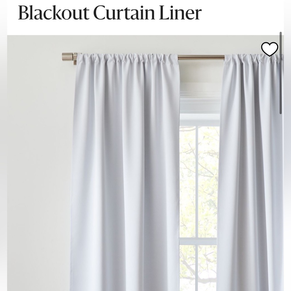 West Elm Blackout Curtain Liner 44x80